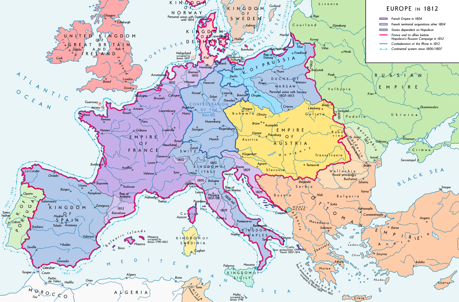 Napoleonic France in 1812